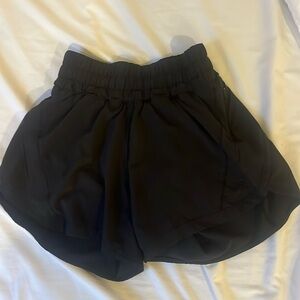 Black size 0 lululemon shorts